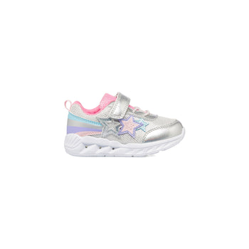 Sneakers primi passi argento da bambina con luci nella suola Le scarpe di Alice, Scarpe Primi passi, SKU k213000096, Immagine 0